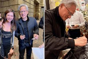 台湾偶遇黄仁勋！粉丝抢买单 大佬回应：我比较有钱