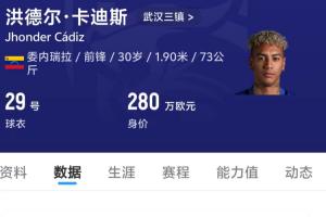 这钱花的值！卡迪斯中超连续7场破门并打入12球，三镇200万欧引入